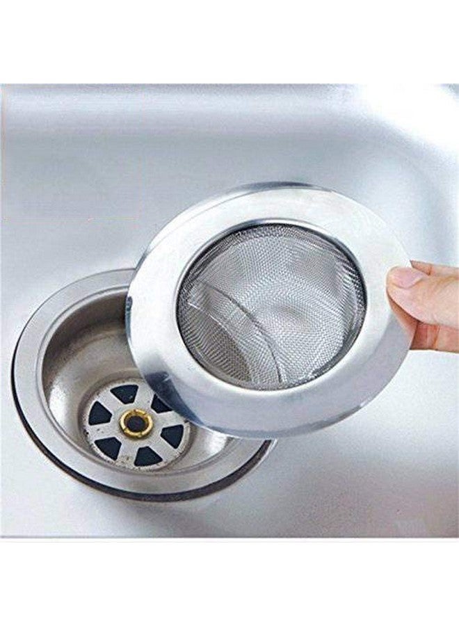 Inditradition Stainless Steel Strainer Kitchen Drain Basin Basket Filter Stopper Drainer Sink Jali, 10.5 cm Full Diameter (Silver) - Image 2