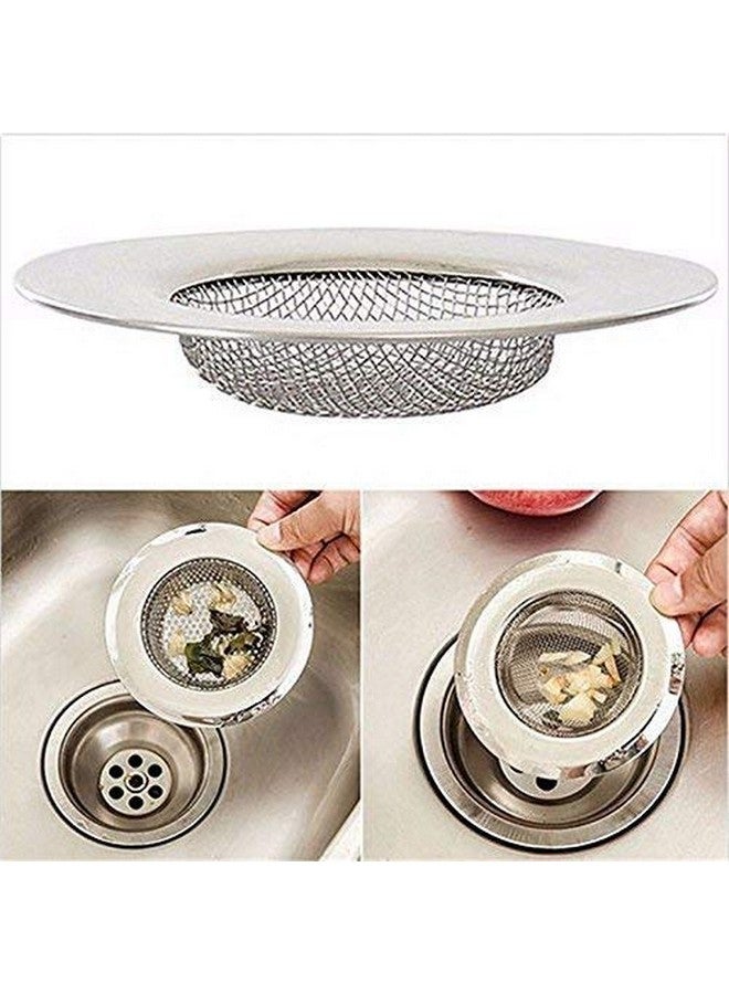 Inditradition Stainless Steel Strainer Kitchen Drain Basin Basket Filter Stopper Drainer Sink Jali, 10.5 cm Full Diameter (Silver) - Image 4