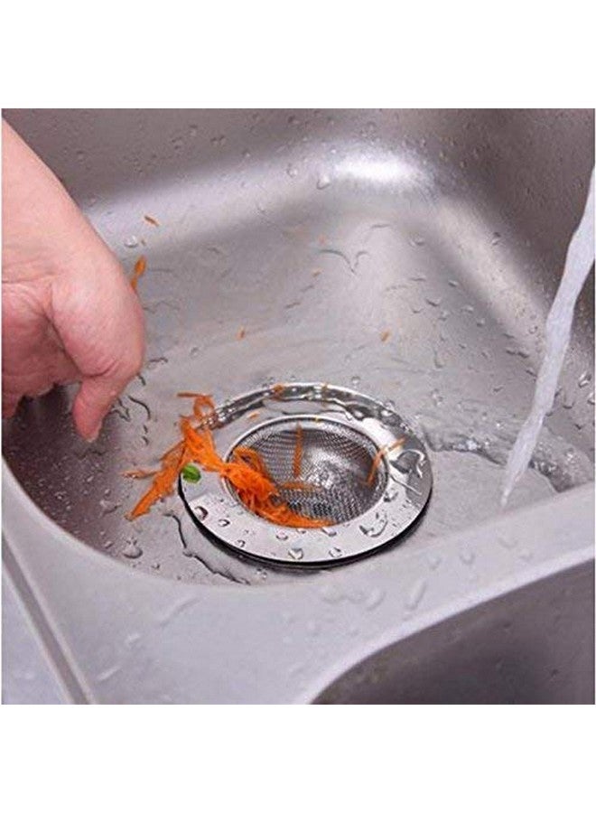 Inditradition Stainless Steel Strainer Kitchen Drain Basin Basket Filter Stopper Drainer Sink Jali, 10.5 cm Full Diameter (Silver) - Image 5