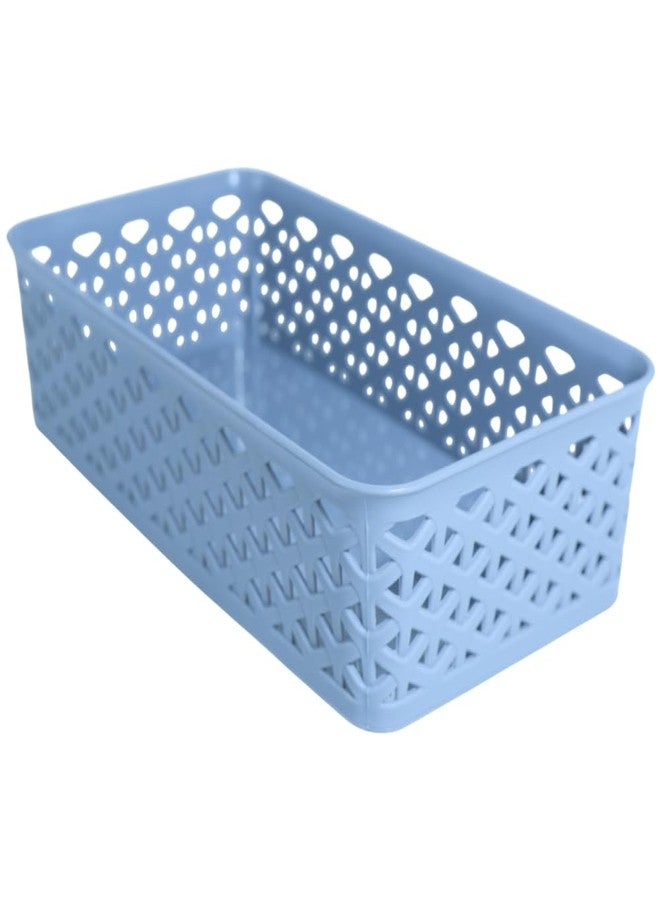 MORVI Stanza -1 Multi-Purpose Plastic Storage Basket|Stackable Organizer Tokri For Home,Kitchen,Bathroom & Office|Ideal For Toys,Clothes,Cosmetics,Stationery|Set Of 1|Light Grey - Image 1