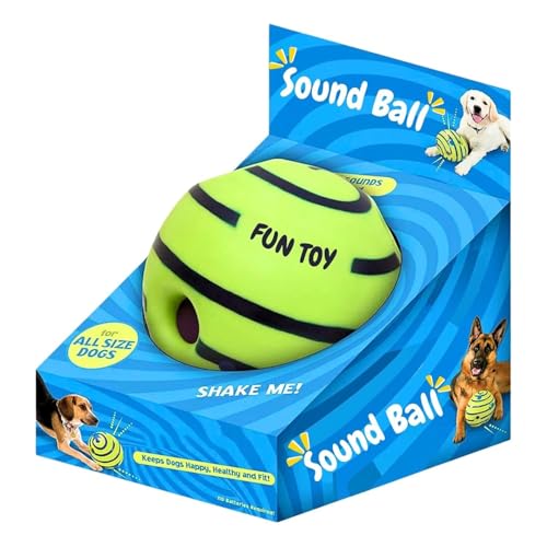 Agirav Tails Interactive Sound Ball for Dogs and Puppies| Fun Squeaky Sounds | Pet-Safe Materials| Suitable for All Dog Breeds | Size - Large Fun Giggle Sounds When Rolled or Shaken, Pets Know Best - Image 1