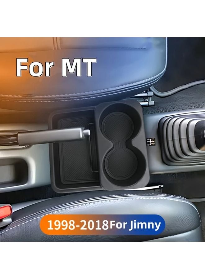 Black Center Console Armrest Box With Cup Holder For Suzuki Jimny 1998 2018 MT Models - Image 3