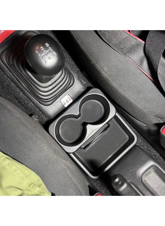 Black Center Console Armrest Box With Cup Holder For Suzuki Jimny 1998 2018 MT Models - Image 5