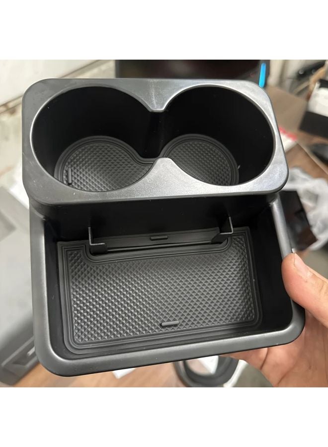 Black Center Console Armrest Box With Cup Holder For Suzuki Jimny 1998 2018 MT Models - Image 1