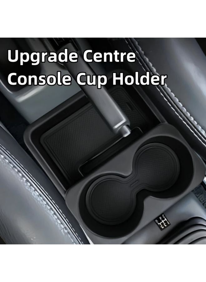 Black Center Console Armrest Box With Cup Holder For Suzuki Jimny 1998 2018 MT Models - Image 4