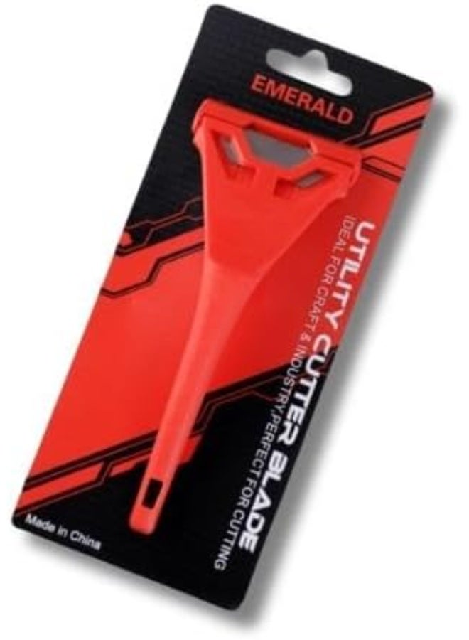 Emerald Glass Scraper Tool for Window, Double Edged Window Razor Blade Scraper, Long Handle CleaningTools for Paint, Sticker, Wallpaper, Floors, Red - Image 1