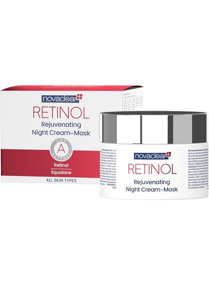 Novaclear Retinol Night Cream Mask 50Ml – Anti-Aging Night Treatment with Retinol, Squalane, Caviar Extract & Vitamin E - Image 1