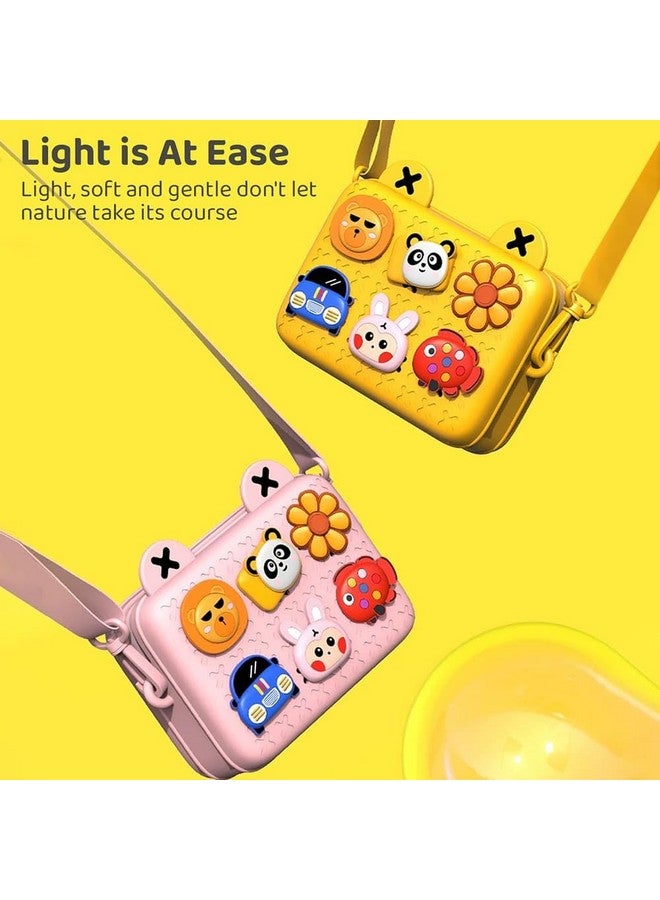 IDENSIC Soft Silicone Crossbody Bag For Children Shoulder Bag Purse Stationery Storage Bag Handbag Sweet Birthday Gift For Kids Children Students Girls (Pink) - Image 4