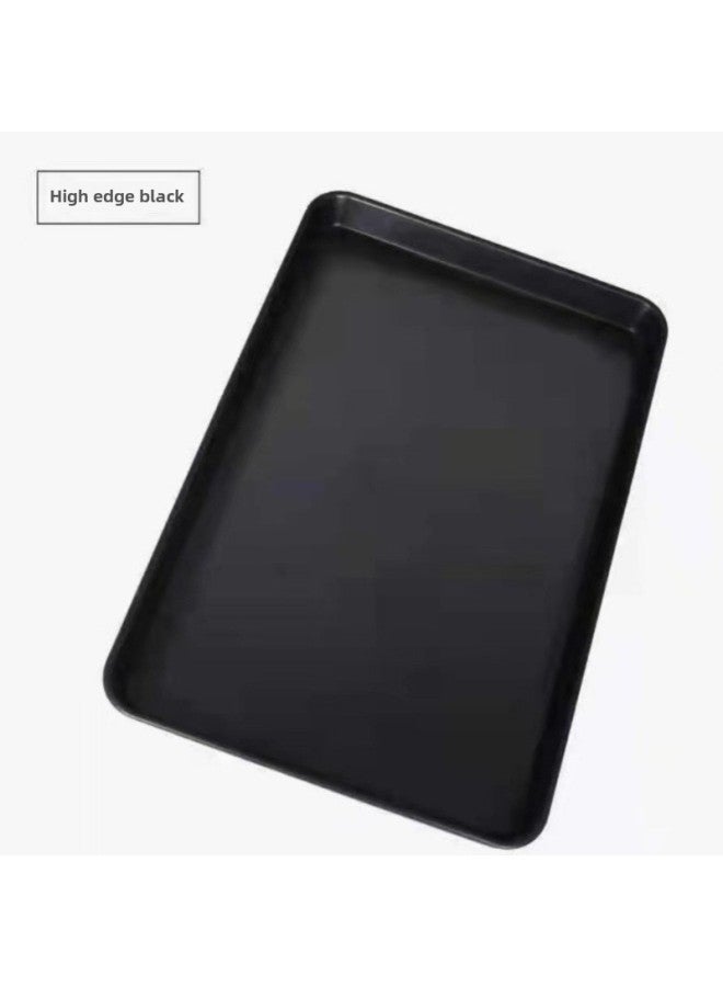 Commercial Aluminized Baking Tray Food Factory Special Non-stick Rectangular Baking Pan Cake Baking Baking Tray Bread Baking Tray-Specifications:0.5 Thick (40*60*5)-Color:Black  - Image 1