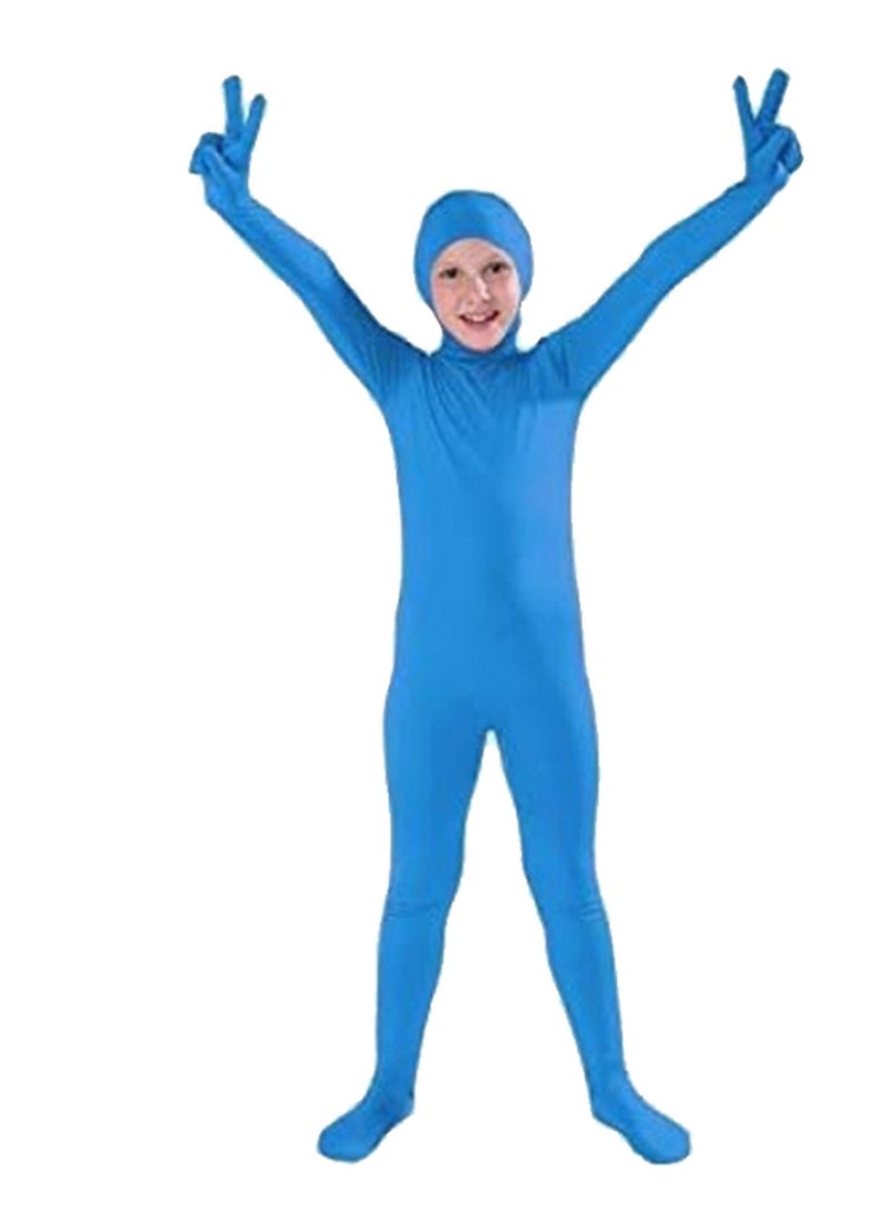 NIBEMINENT Tight-fitting one-piece suit, fully covered, revealing face, solid-colored clothes, dance costumes, stage performance costumes - Image 1