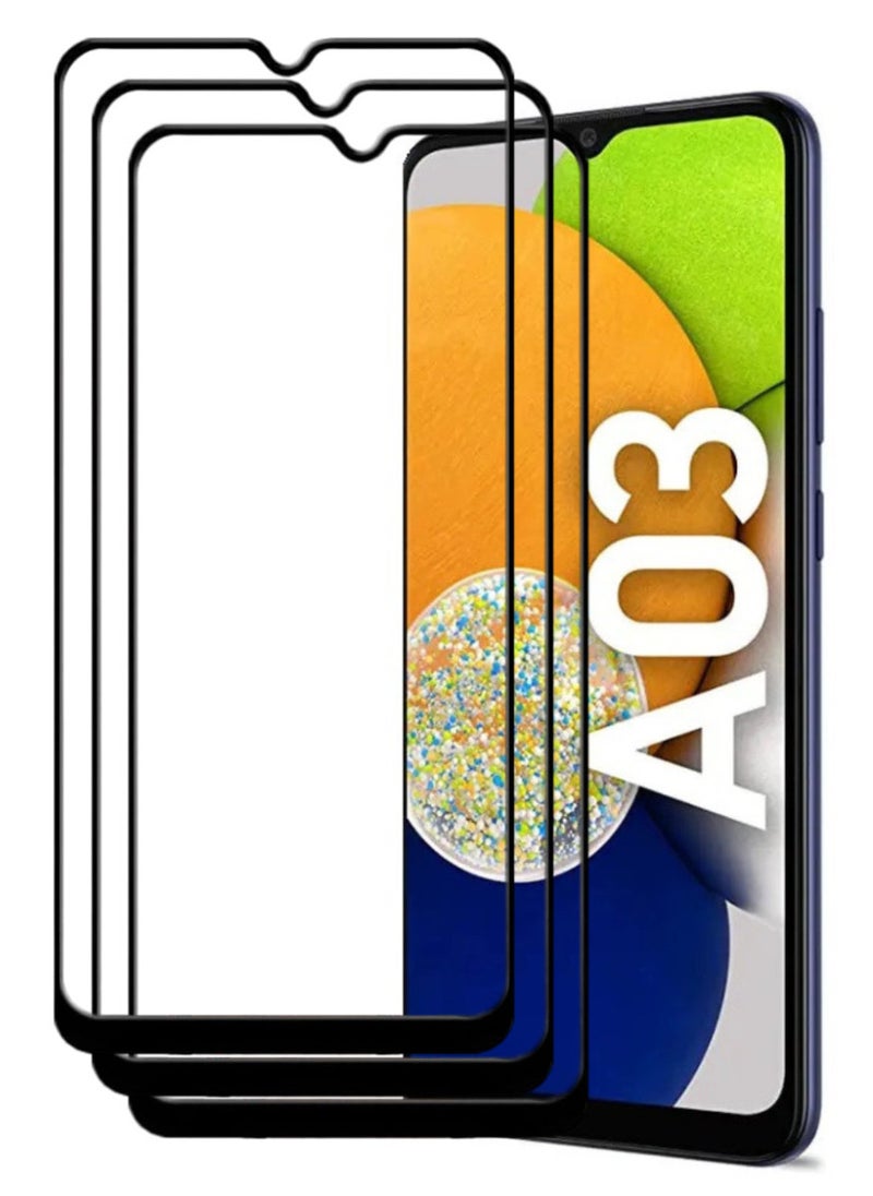 ACLIX 3 Pieces Antistatic ESD Dustproof Premium Quality High Definition Tempered Glass Screen Protector Designed For Samsung Galaxy A03 - Image 1