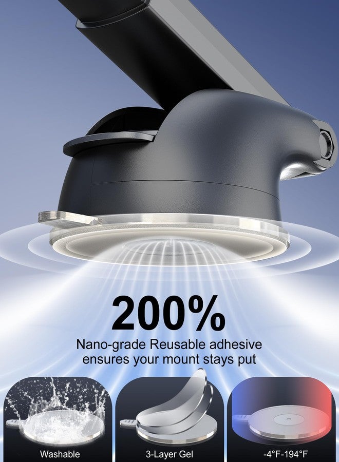 TOPGO [2024 Upgraded Socket Car Phone Mount, [Extra Sticky, Non-Shaking] Multi-Functional Suction Cup Dashboard & Windshield Car Phone Holder for iPhone and All Smartphones with Socket Grip - Image 4