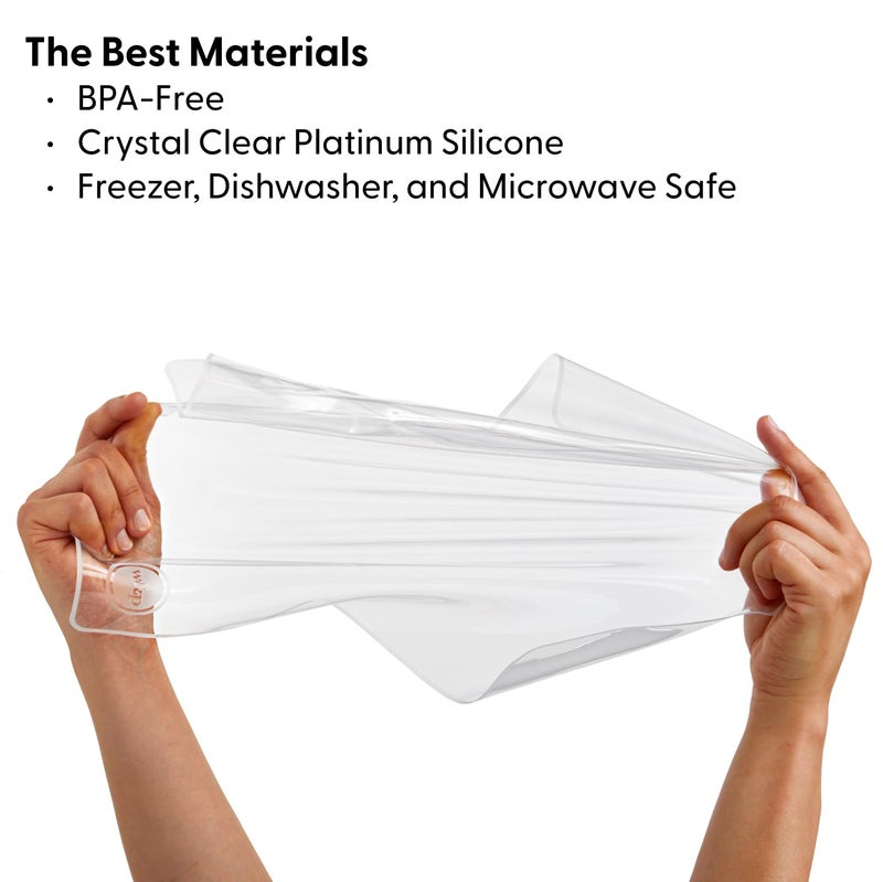 WP W&P Reusable Silicone Stretch Wrap, 1 Box with 3 Wraps (7x8, 10x11, 13x14), Oven, Dishwasher, Microwave & Freezer Safe, BPA Free - Image 5