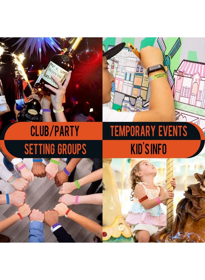 MR-LABEL 800 Ct. ¾" Tyvek Printable Paper Wristbands For Inkjet Printer Only Waterproof And Tearresistant Ticket Bands Id Arm Bands For Party | Concert | Event | Club Vip| Festival 8 Colors - Image 3