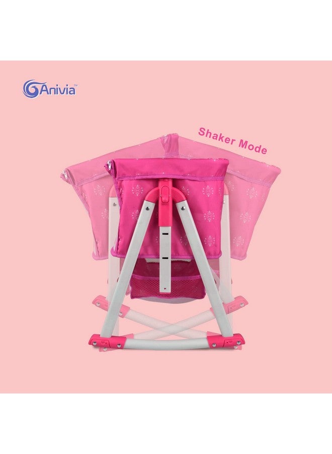 Anivia Doll Bed Furniture 2 Function Toy, Doll Bed And Doll Swings Together For 18 Inches Baby Dolls, Baby Doll Crib With Bottom (Dp601Pink) - Image 4