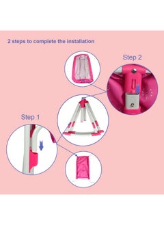 Anivia Doll Bed Furniture 2 Function Toy, Doll Bed And Doll Swings Together For 18 Inches Baby Dolls, Baby Doll Crib With Bottom (Dp601Pink)  - Image 5
