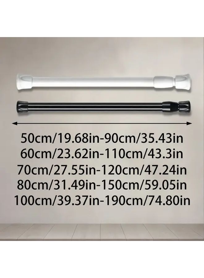 1pc No Drill Telescopic Rod 50cm to 90cm Adjustable Metal Extension Pole for Bathroom Kitchen Balcony Living Room Curtains Shower Curtains Closet Support Hanging Clothes Versatile Room Divider Modern Decor Accessory Durable Construction - Image 3
