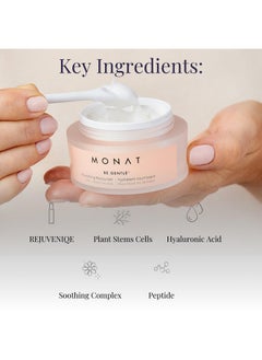 monat MONAT Be Gentle Nourishing Moisturizer - Face Moisturizer w/Hyaluronic Acid & Plant Stem Cells. Nourishing Moisturizer Face Cream. Anti-Aging & Hydrating Face & Neck Cream -Net Wt. 1.52 fl oz / 45 ml  - Image 4