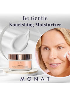 monat MONAT Be Gentle Nourishing Moisturizer - Face Moisturizer w/Hyaluronic Acid & Plant Stem Cells. Nourishing Moisturizer Face Cream. Anti-Aging & Hydrating Face & Neck Cream -Net Wt. 1.52 fl oz / 45 ml  - Image 2