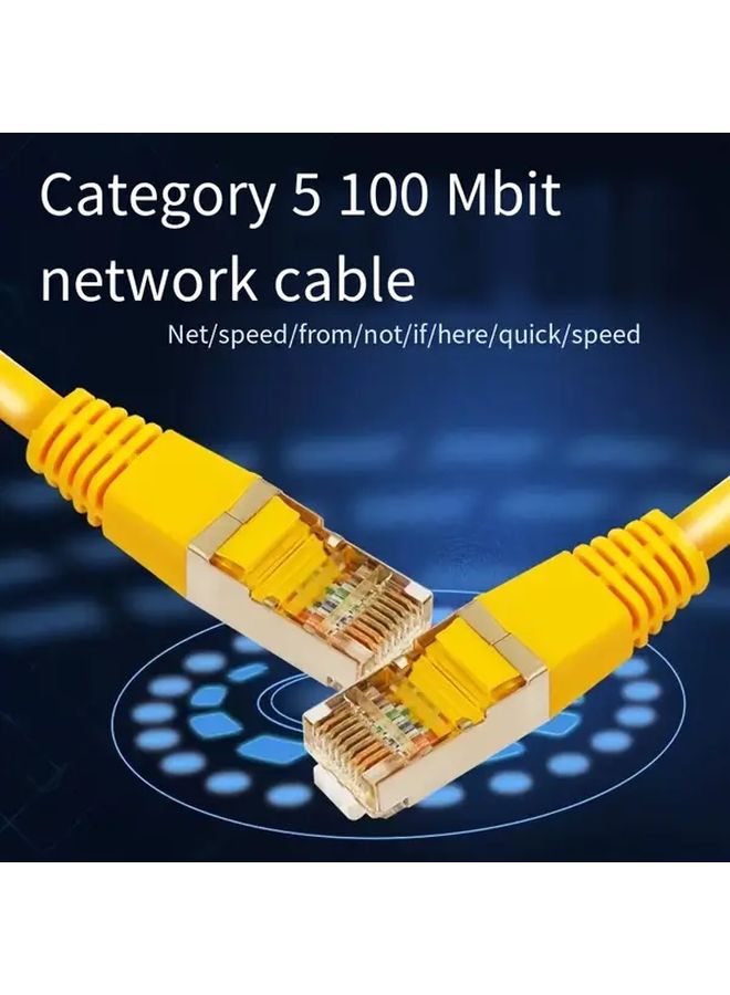 كابل إيثرنت Cat5e بطول 106.3 بوصة، أصفر، عالي السرعة، من ذكر إلى ذكر للمكتب المنزلي - Image 5