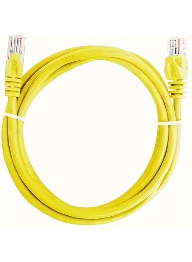 كابل إيثرنت Cat5e بطول 106.3 بوصة، أصفر، عالي السرعة، من ذكر إلى ذكر للمكتب المنزلي - Image 1
