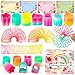 Thuodo 32 Pack Valentines Cards for Kids Classroom with Rainbow Coil Spring Stress Relieve Anxiety Toys Valentines Day Gifts For Kids Boys Girls Game Prizes Party Favors Supplies - Image 2
