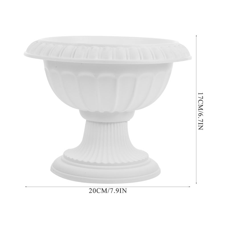Flower-pot Pedestals, Retro Roman Style Planter for Desk and Garden Use, Versatile Decor - Image 2