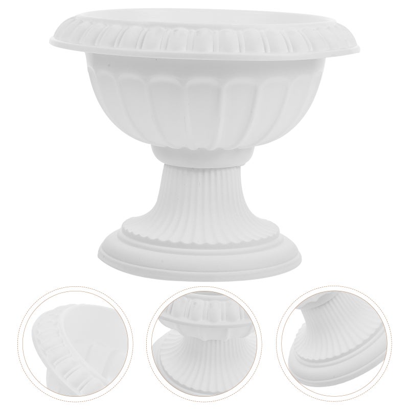 Flower-pot Pedestals, Retro Roman Style Planter for Desk and Garden Use, Versatile Decor - Image 5