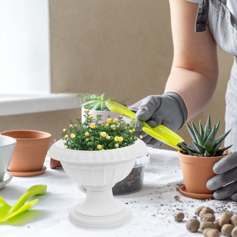Flower-pot Pedestals, Retro Roman Style Planter for Desk and Garden Use, Versatile Decor - Image 4