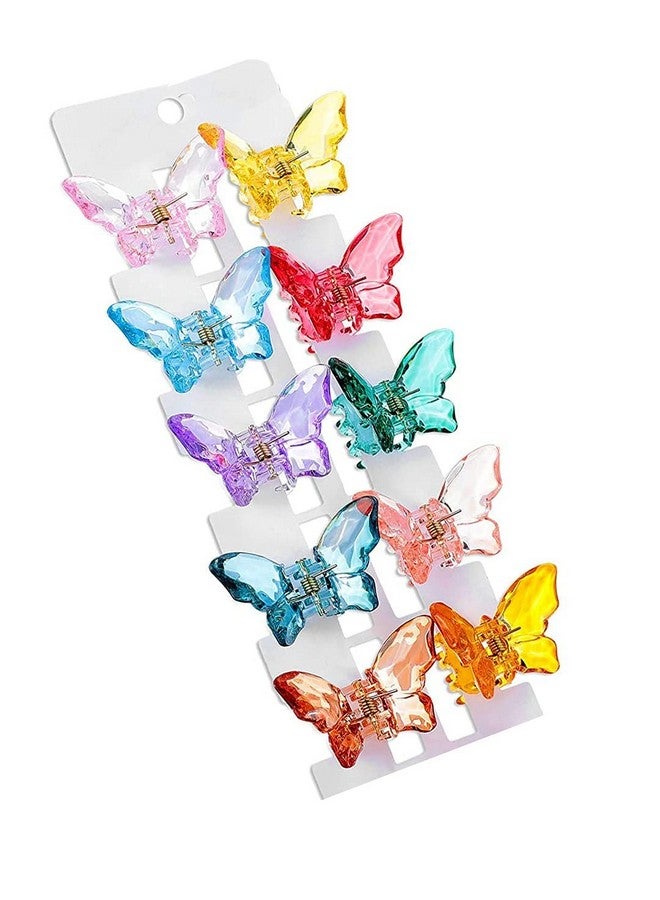 Ublic Claw Clips Hair Clutches for Women Hair Accessories For Women Set of 10 Pcs Claw Clip Multicolor Butterfly Clips Clutchers for Hair Clear Crystal Effects Hair Decorative Gift for Women & Girls - Image 4