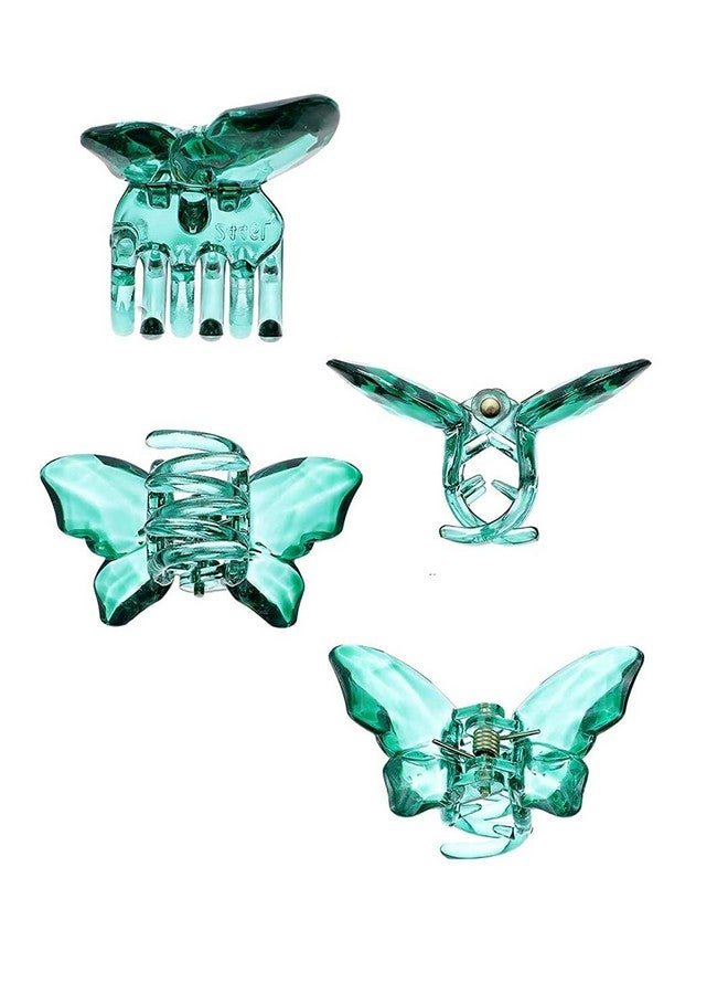 Ublic Claw Clips Hair Clutches for Women Hair Accessories For Women Set of 10 Pcs Claw Clip Multicolor Butterfly Clips Clutchers for Hair Clear Crystal Effects Hair Decorative Gift for Women & Girls - Image 2