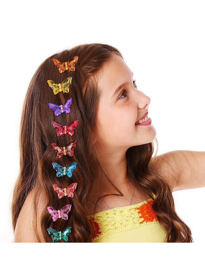 Ublic Claw Clips Hair Clutches for Women Hair Accessories For Women Set of 10 Pcs Claw Clip Multicolor Butterfly Clips Clutchers for Hair Clear Crystal Effects Hair Decorative Gift for Women & Girls - Image 3