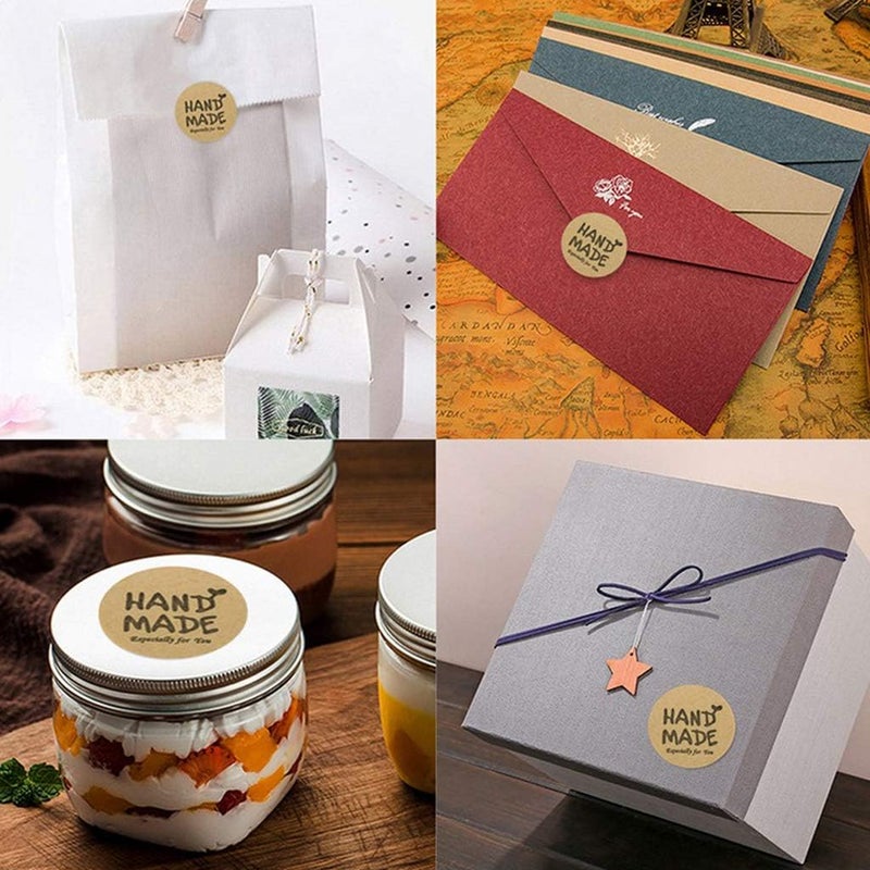 كلاراكو 500 قطعة من ورق الكرافت مصنوعة يدويًا خصيصًا لك، ملصقات وأختام لاصقة - Image 4