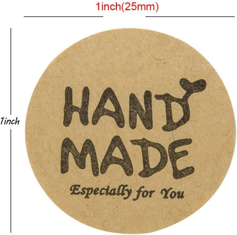 كلاراكو 500 قطعة من ورق الكرافت مصنوعة يدويًا خصيصًا لك، ملصقات وأختام لاصقة - Image 5