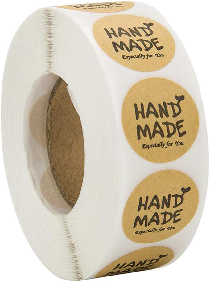 كلاراكو 500 قطعة من ورق الكرافت مصنوعة يدويًا خصيصًا لك، ملصقات وأختام لاصقة - Image 1