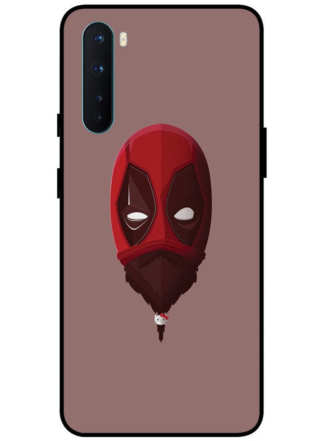 EYE CATCH - Protective Case Cover For OnePlus Nord Smart Series Printed Protective Case Cover for OnePlus Nord Beard Deadpool - Image 1