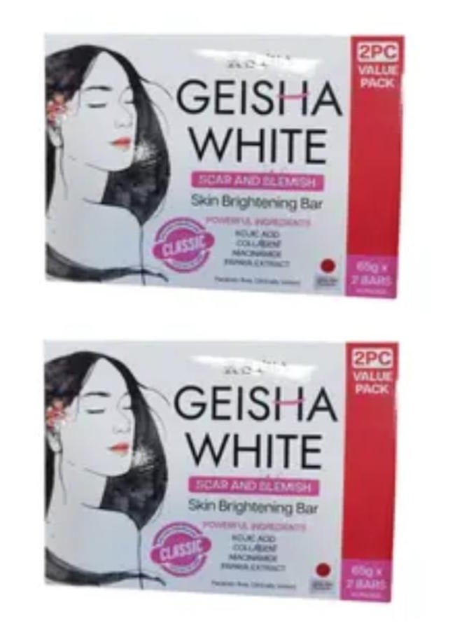 صابون تفتيح البشرة، صابون كوجيك لإزالة الندبات والبقع الداكنة، مرطب ومنظف، مكونات ممتازة، 65 جرام، قطعتان