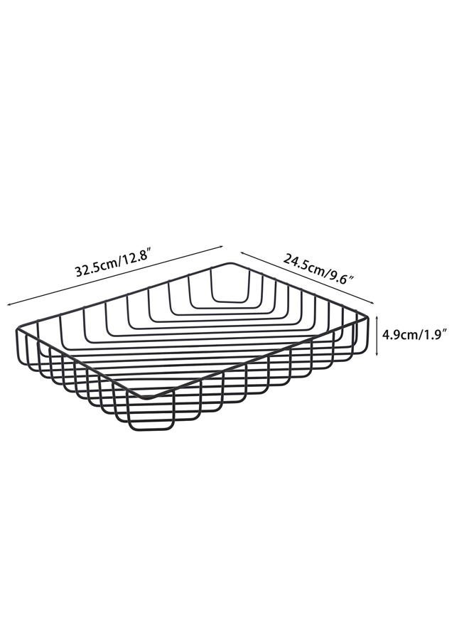 BTSKY Multipurpose A4 File Tray Wire Desk Organizer - Elegant Letter Size Documents Storage Basket for Office, Cosmetics, Bathroom (Black) - Image 5