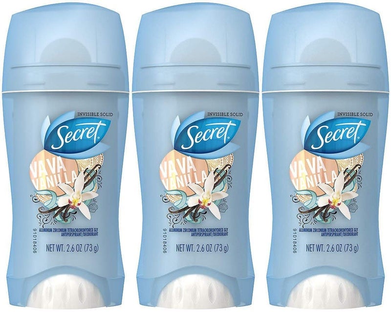 Secret Scent Expressions Va Va Vanilla Invisible Solid Antiperspirant & Deodorant, 2.6 Ounce (Pack of 3) - Image 1