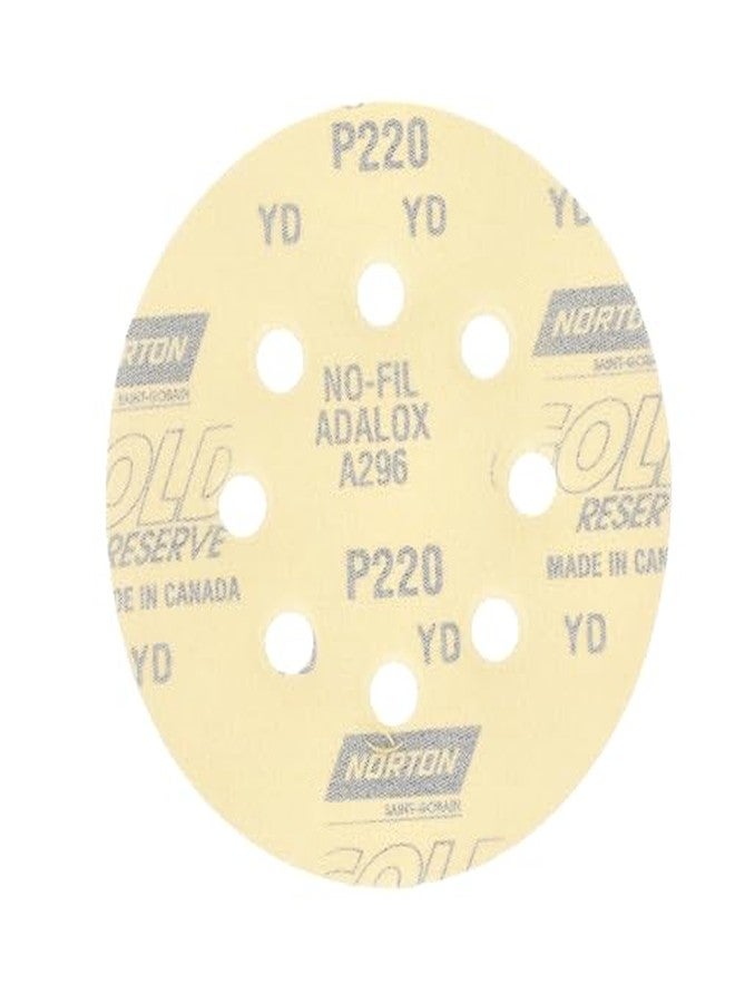 Norton 5" Norton 49218 MultiSand Hook & Sand 8-Hole Sanding Disc, P220-Grit, 25-Pack - Image 4