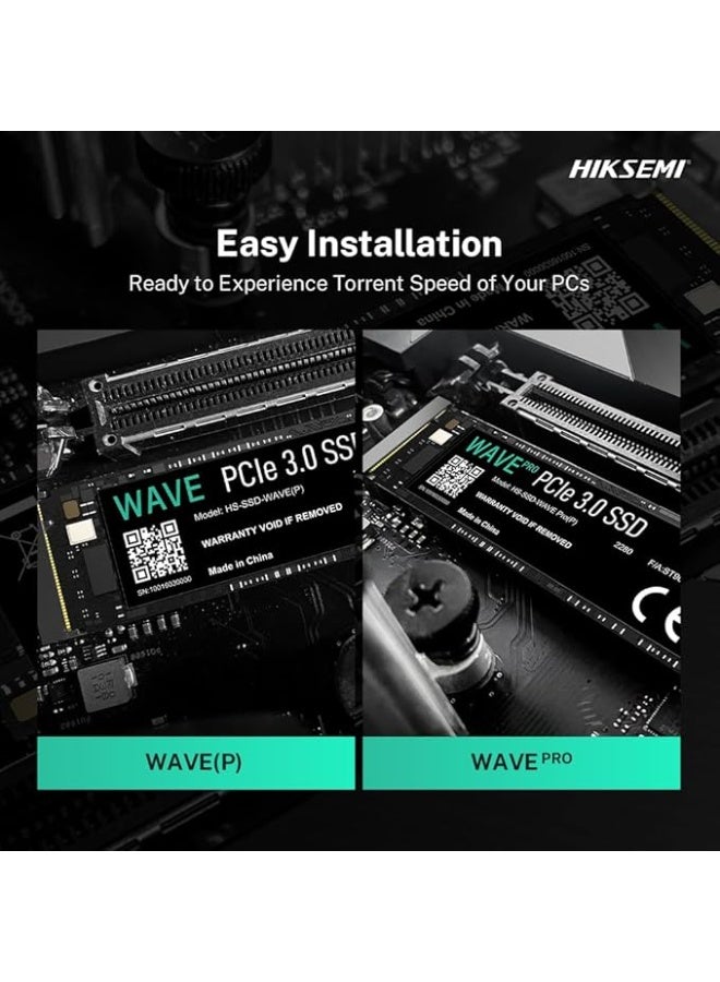 Hiksemi 512GB SSD PCIe Gen3 NVMe M.2 2280 Up to 2500 MB/s Read, 1025 MB/s Write | HS-SSD-WAVE-P-512G - Image 4