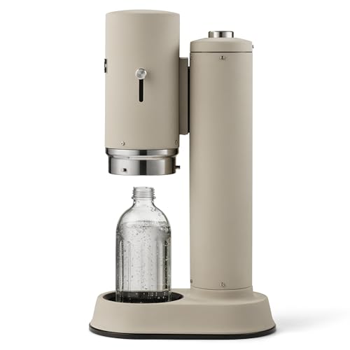 Aarke Carbonator Pro, Sparkling & Carbonation Water Machine, Stainless Steel with Glass Reusable Bottle Volume 800 mL/27 fl oz (Sand) - Image 3