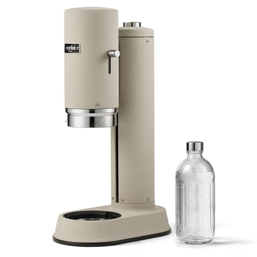 Aarke Carbonator Pro, Sparkling & Carbonation Water Machine, Stainless Steel with Glass Reusable Bottle Volume 800 mL/27 fl oz (Sand) - Image 1
