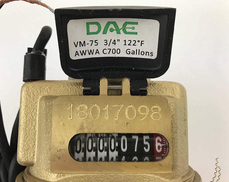 DAE VM-75P Positive Displacement Water Meter, 3/4” NPT Couplings, Pulse Output, Gallon - Image 4