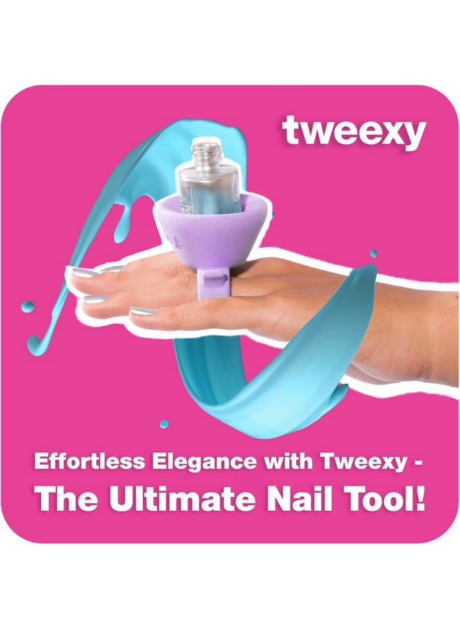 Wearable Nail Polish Holder Ring - Nail Polish Bottle Holder for Easy Application | Perfect for Fingernail Painting, Manicure & Pedicure | Nail Polish Accessories (Lilac Dreams)
