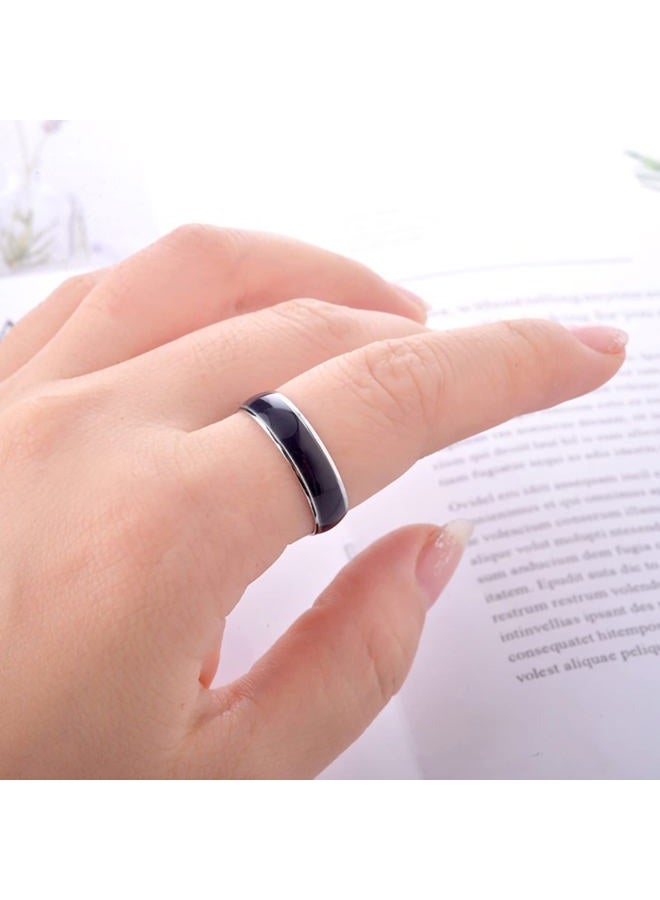 Viseaga 2 Pcs Mood Rings for Kids Men Women With Color Mood Chart Stainless Steel Band Mood Jewelry Size 7 & 8 - Image 3