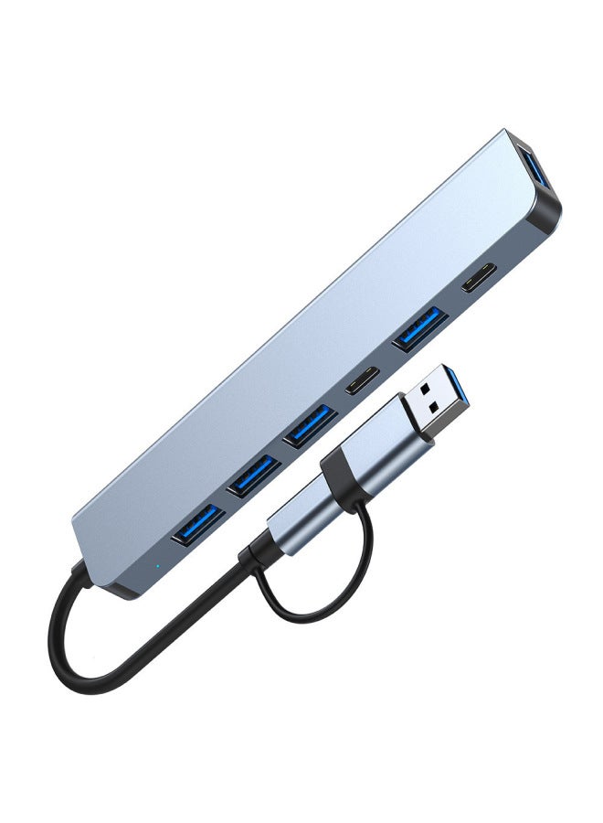 Seven-in-one Docking Station Usb3.0 Hub Multi-function Usb Hub Type-C Docking Station-Color:Type-c 8-in-1  - Image 4