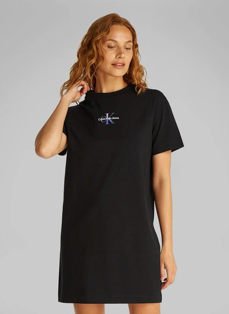 كالفن كلاين جينز Logo Crew Neck T-Shirt Dress