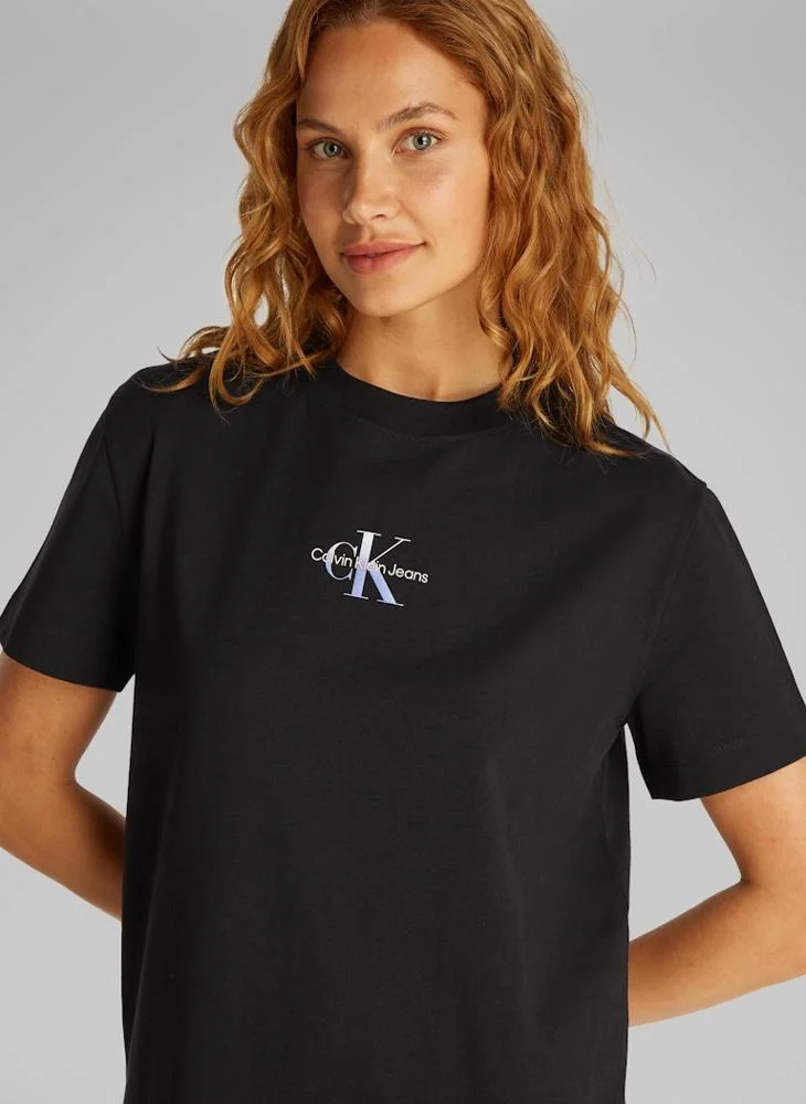 كالفن كلاين جينز Logo Crew Neck T-Shirt Dress