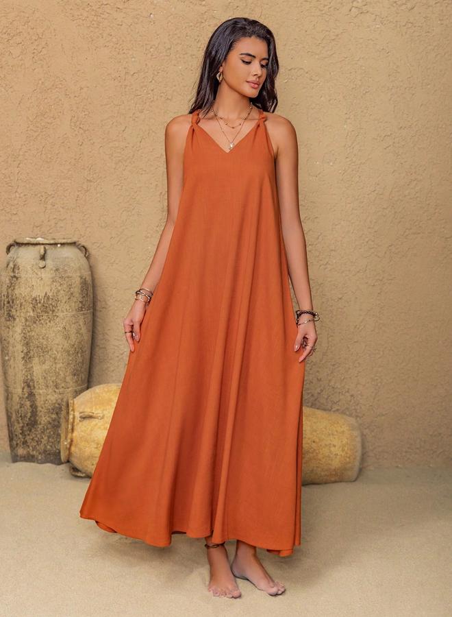 Take Two Solid Twist Cami Maxi Dress - Image 3